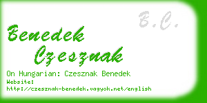 benedek czesznak business card